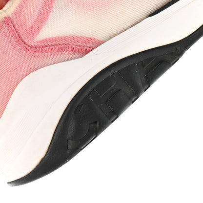 Chanel Mesh Lycra Womens CC Sneakers 37 White Red 10 of 12