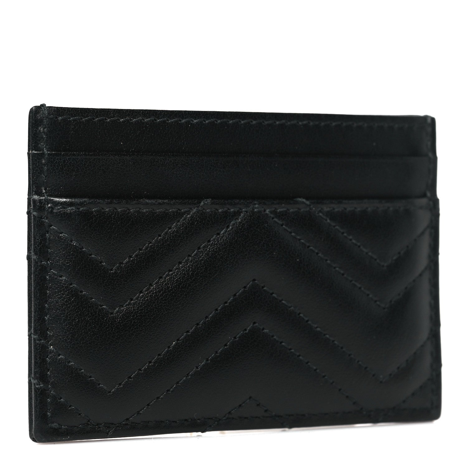 Gucci Calfskin Matelasse GG Marmont Card Holder Black 3 of 7