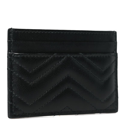 Gucci Calfskin Matelasse GG Marmont Card Holder Black 3 of 7