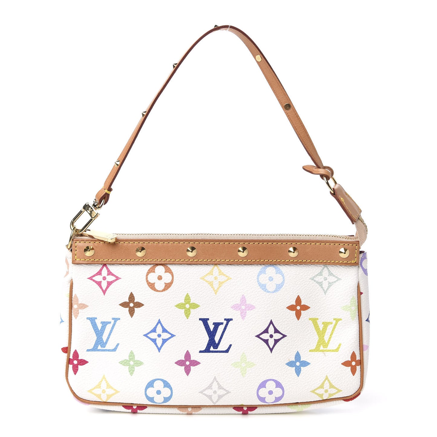Monogram Multicolor Pochette Accessories White