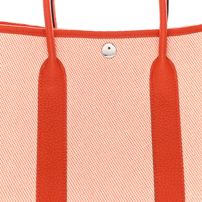 Hermes Toile Negonda Garden Party 30 TPM Ecru Orange Poppy 6 of 9