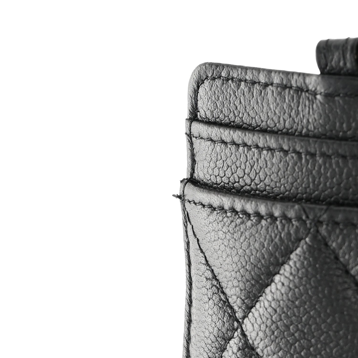 Chanel Caviar Quilted Tiny CC Card Holder On Chain Black 9 of 10