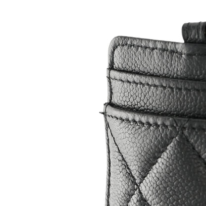 Chanel Caviar Quilted Tiny CC Card Holder On Chain Black 9 of 10