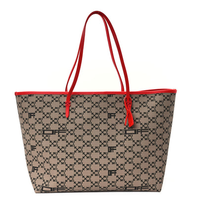 Off-White Coated Canvas Arrow Print Day Off Tote Bag Beige 1 of 12