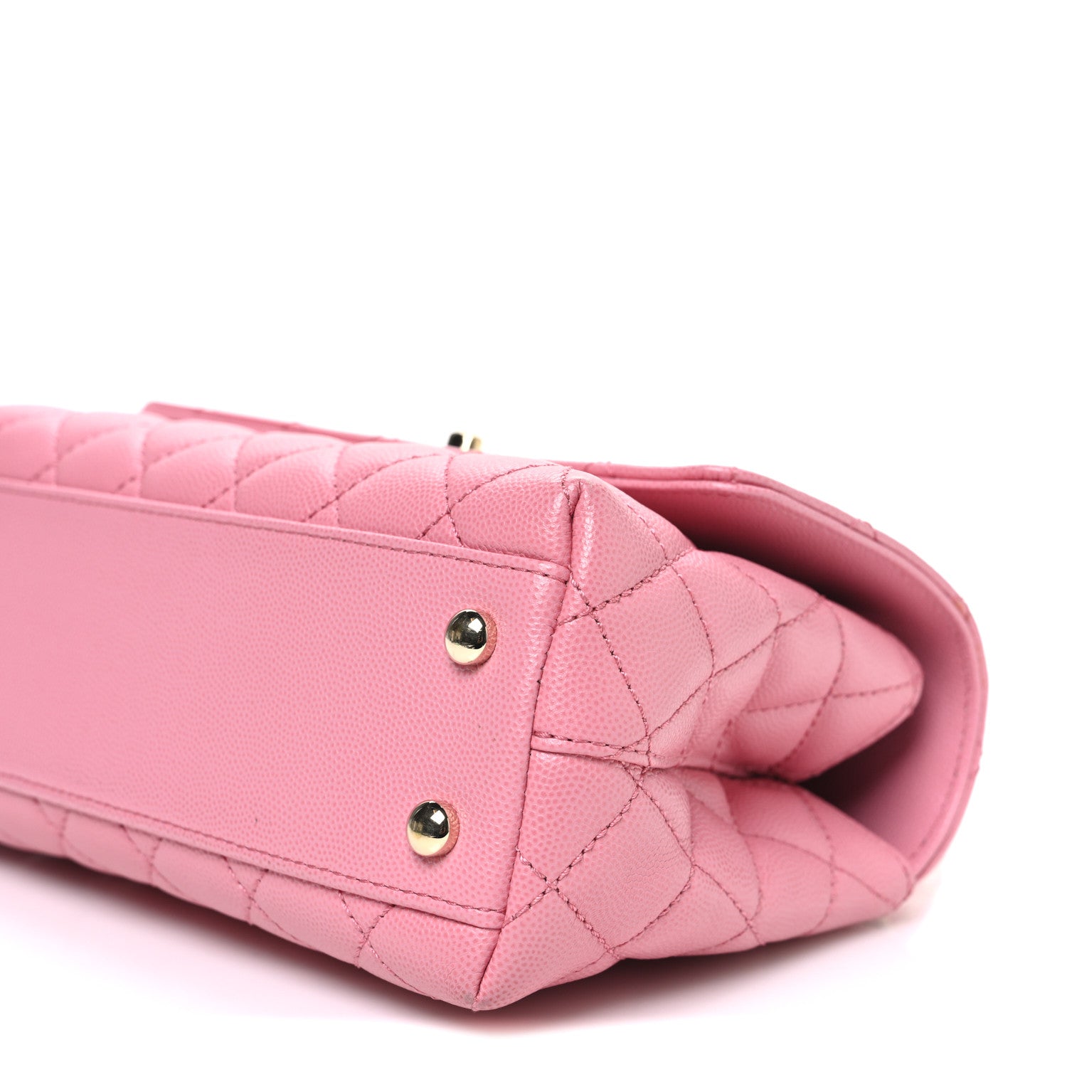 Chanel Caviar Quilted Mini Coco Chain Handle Flap Pink 10 of 11