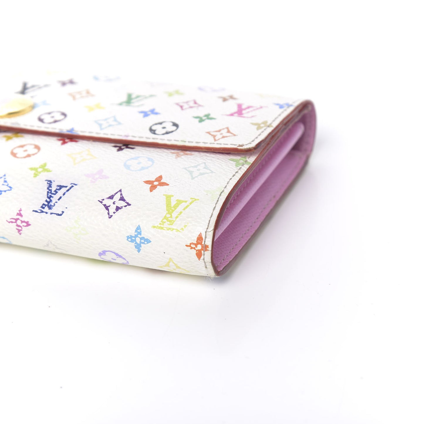 Monogram Multicolor Sarah Wallet White Litchi