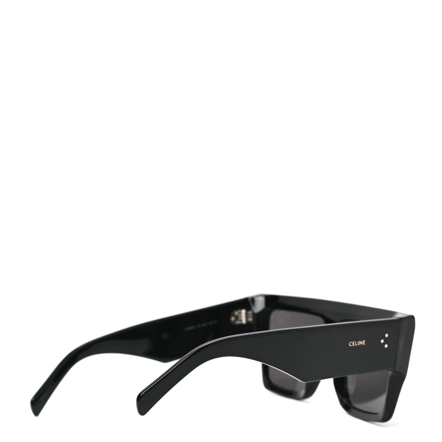 Celine Acetate Flat Top Rectangular Sunglasses CL400921 Black 4 of 6