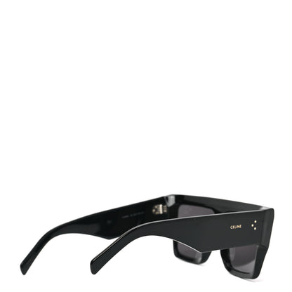 Celine Acetate Flat Top Rectangular Sunglasses CL400921 Black 4 of 6