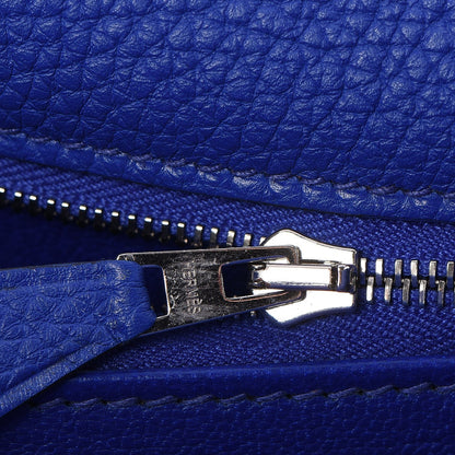 Hermes Taurillon Clemence Shoulder Kelly 40 Bleu Electrique 11 of 32