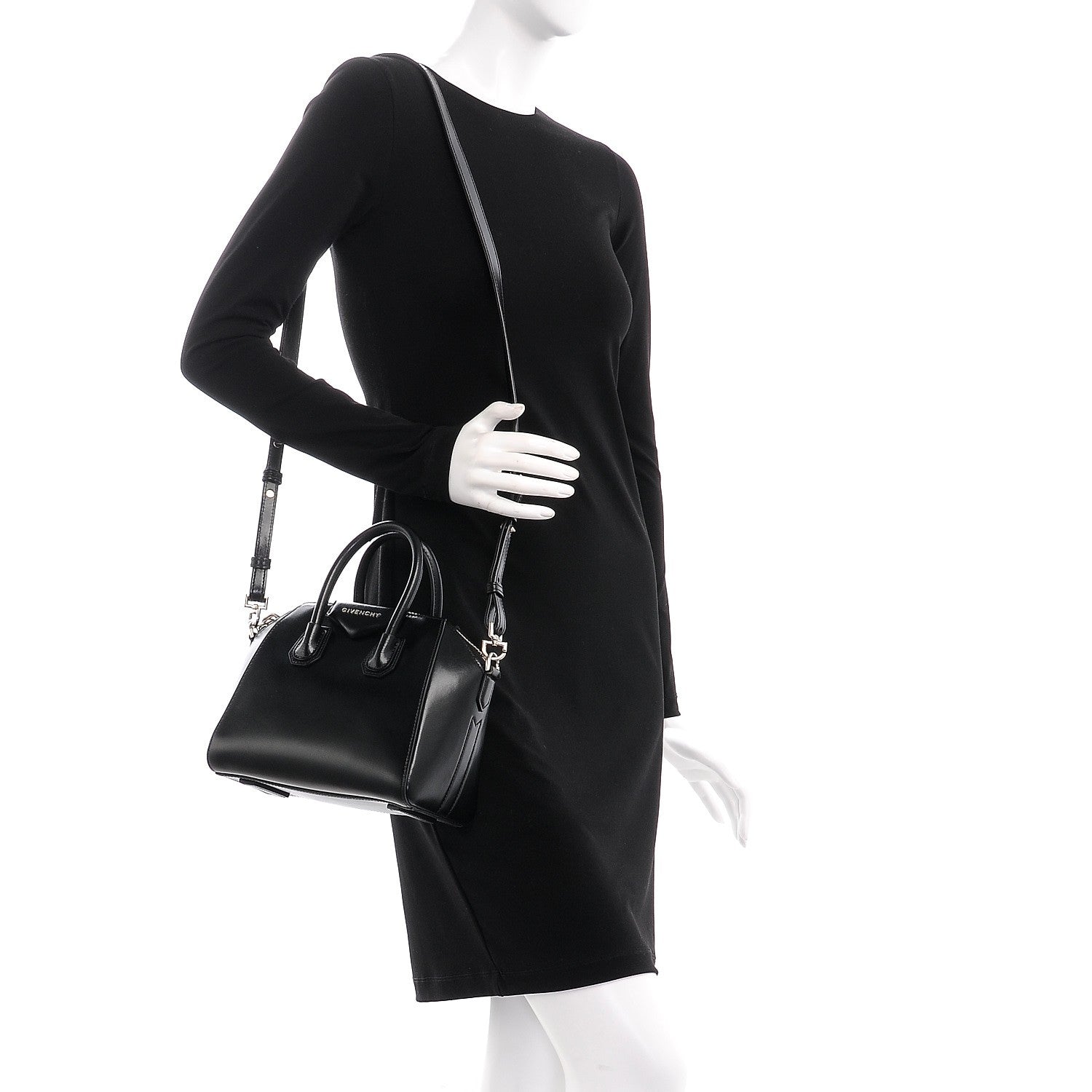 Givenchy Shiny Lord Calfskin Mini Antigona Black 2 of 8