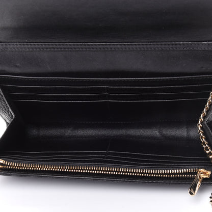 Christian Dior Grained Calfskin Diorama Croisiere Chain Wallet Black 4 of 4