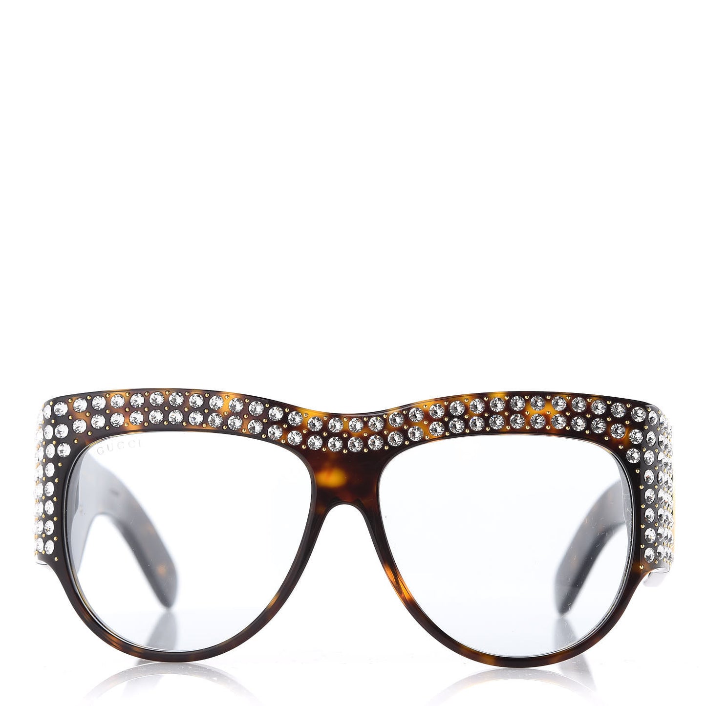 Acetate Crystal Oversize Hollywood Forever Sunglasses GG0144S Tortoiseshell