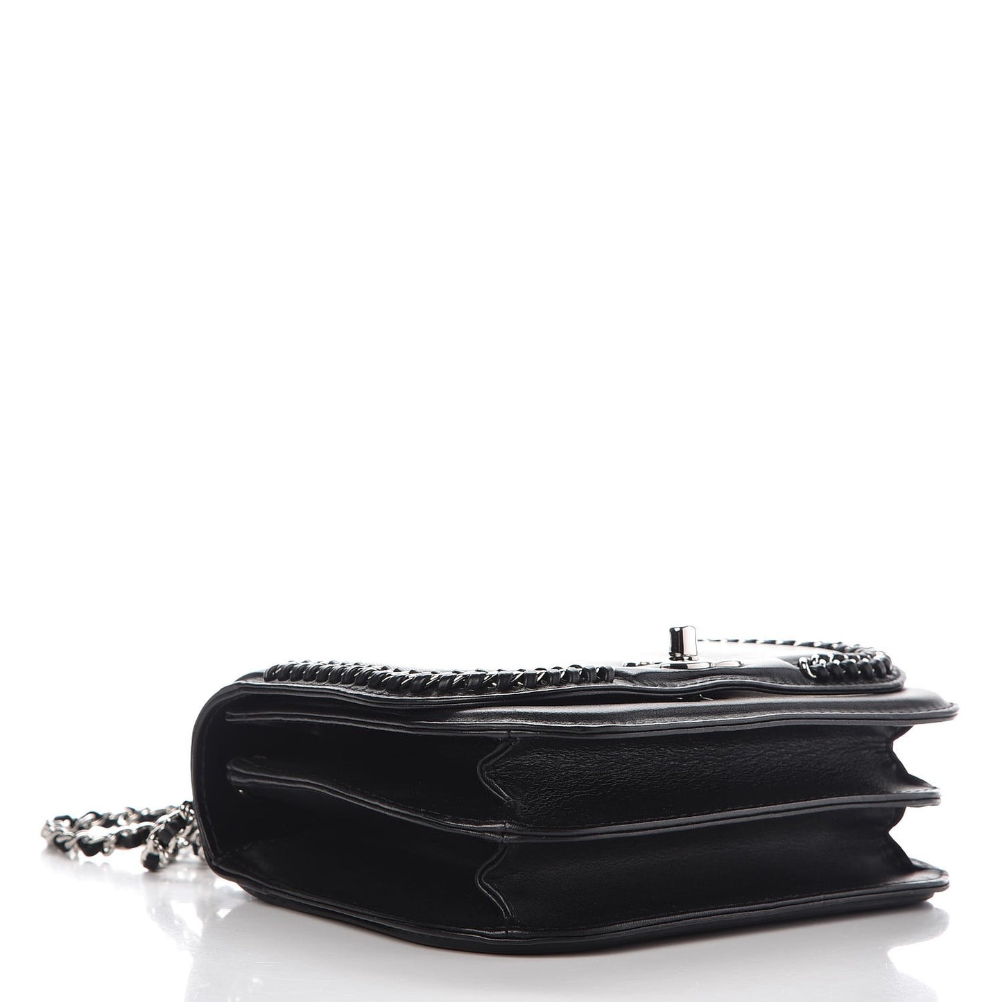 Lambskin Braided Small Chic Flap Black