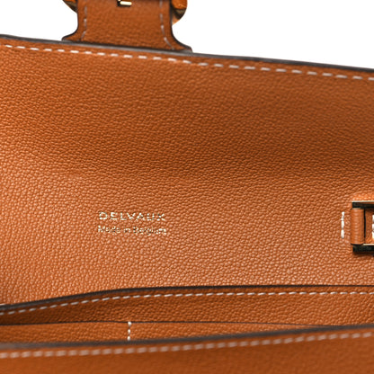 Delvaux Rodeo Calfskin Surpique Brillant Wallet on Chain Vegetal 6 of 9