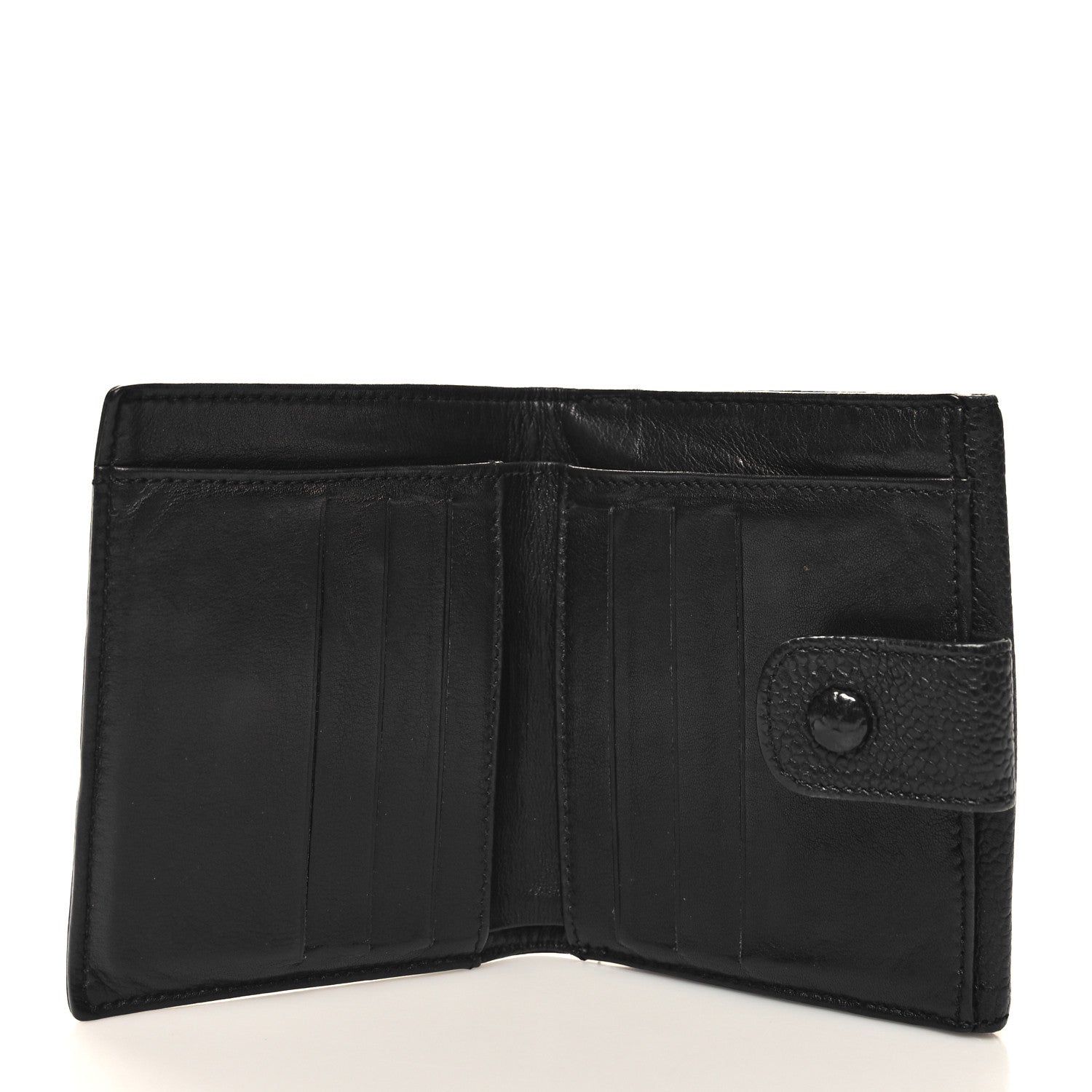 Chanel Caviar Timeless CC Compact French Wallet Black 5 of 13