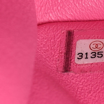 Chanel Lambskin Quilted Mini Rectangular Flap Neon Pink 7 of 10