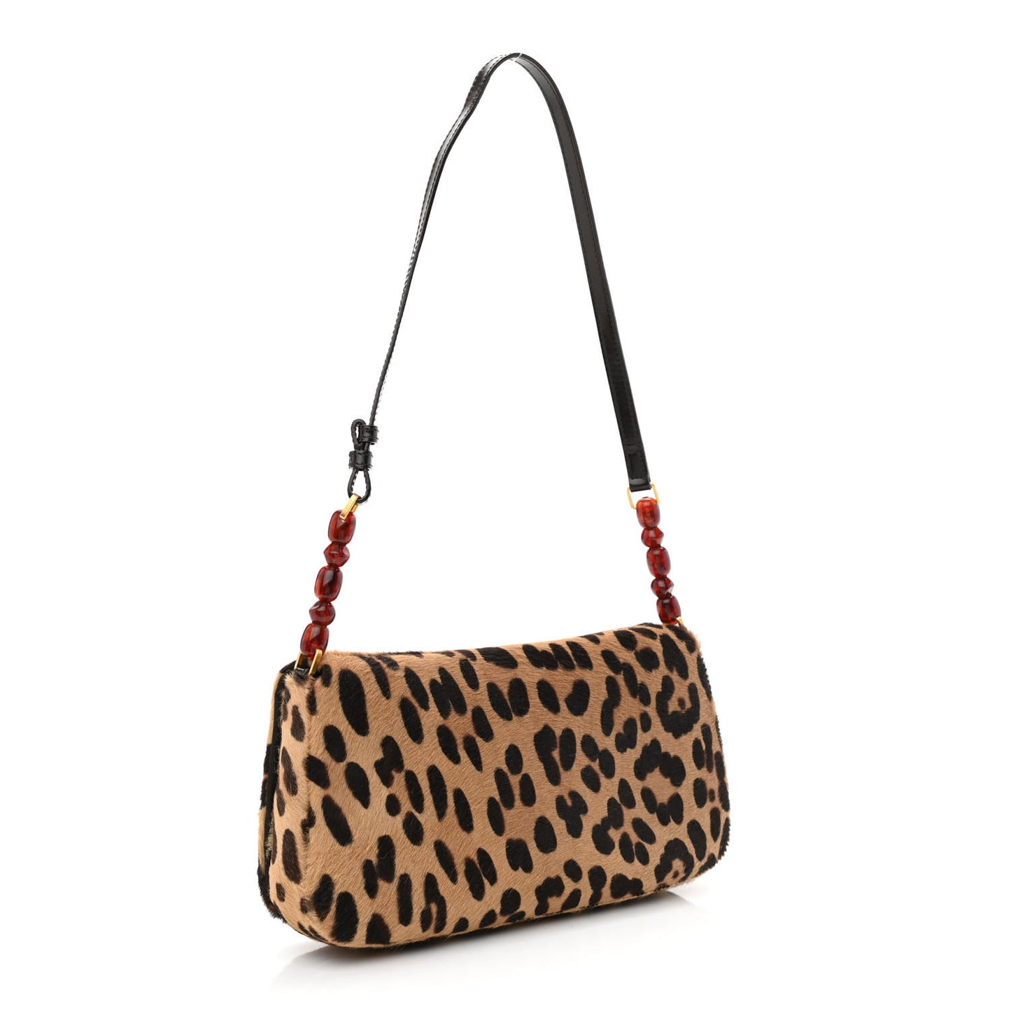 Pony Hair Leopard Print Malice Shoulder Bag