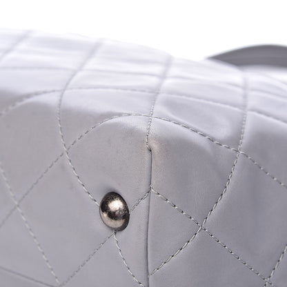 Chanel Calfskin Quilted Large Shopping In Chains Tote Light Grey 13 of 15