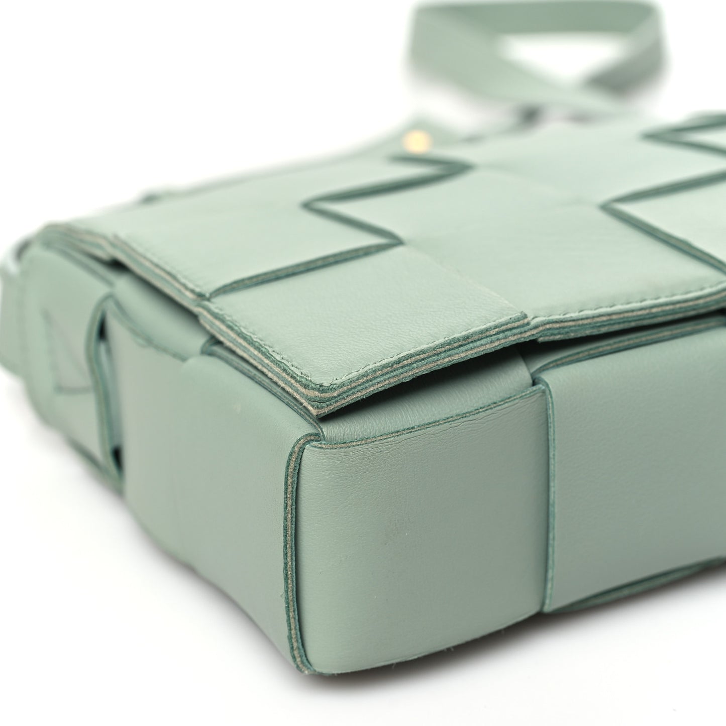 Lambskin Maxi Intrecciato Cassette Crossbody Bag New Sauge
