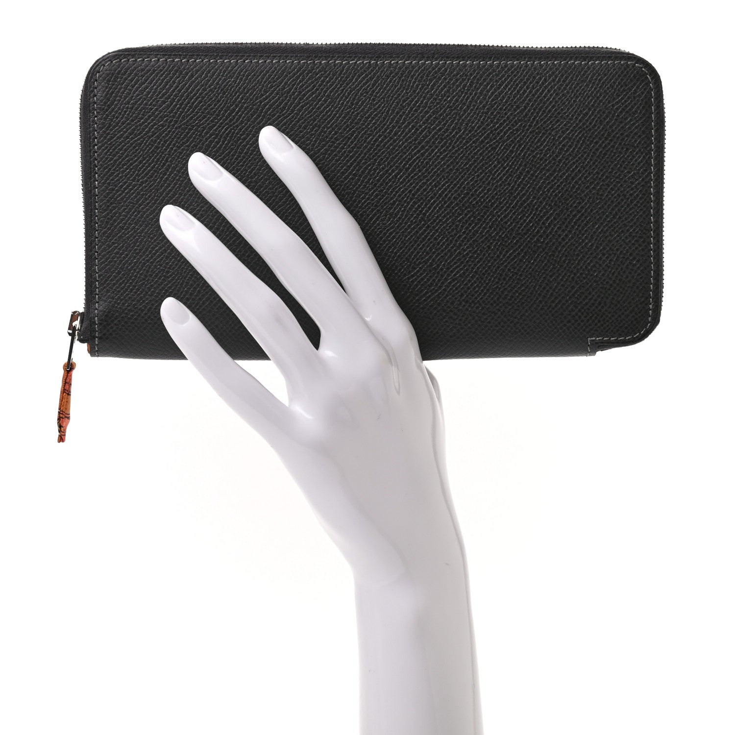 Hermes Epsom Silk'In Wallet Graphite Potiron 2 of 7