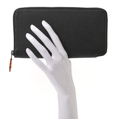 Hermes Epsom Silk'In Wallet Graphite Potiron 2 of 7