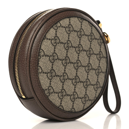 Gucci GG Supreme Monogram Web Ophidia Circle Wristlet Beige New Acero 3 of 9