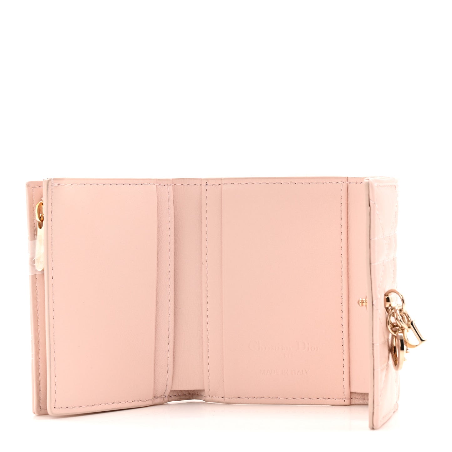 Lambskin Cannage My Dior Veronia Wallet Powder Pink