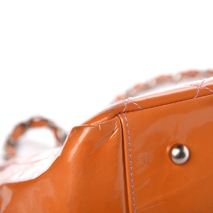 Chanel Patent Quilted Petit Timeless Tote PTT Orange 16 of 23