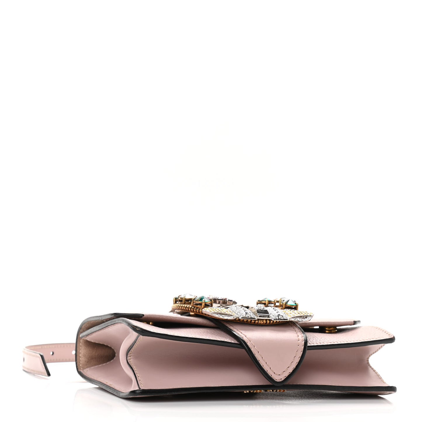 Goatskin Madras Soft Calf Crystal Embellished Shoulder Bag Mughetto