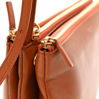 Celine Lambskin Large Trio Crossbody Bag Light Copper 13 of 14