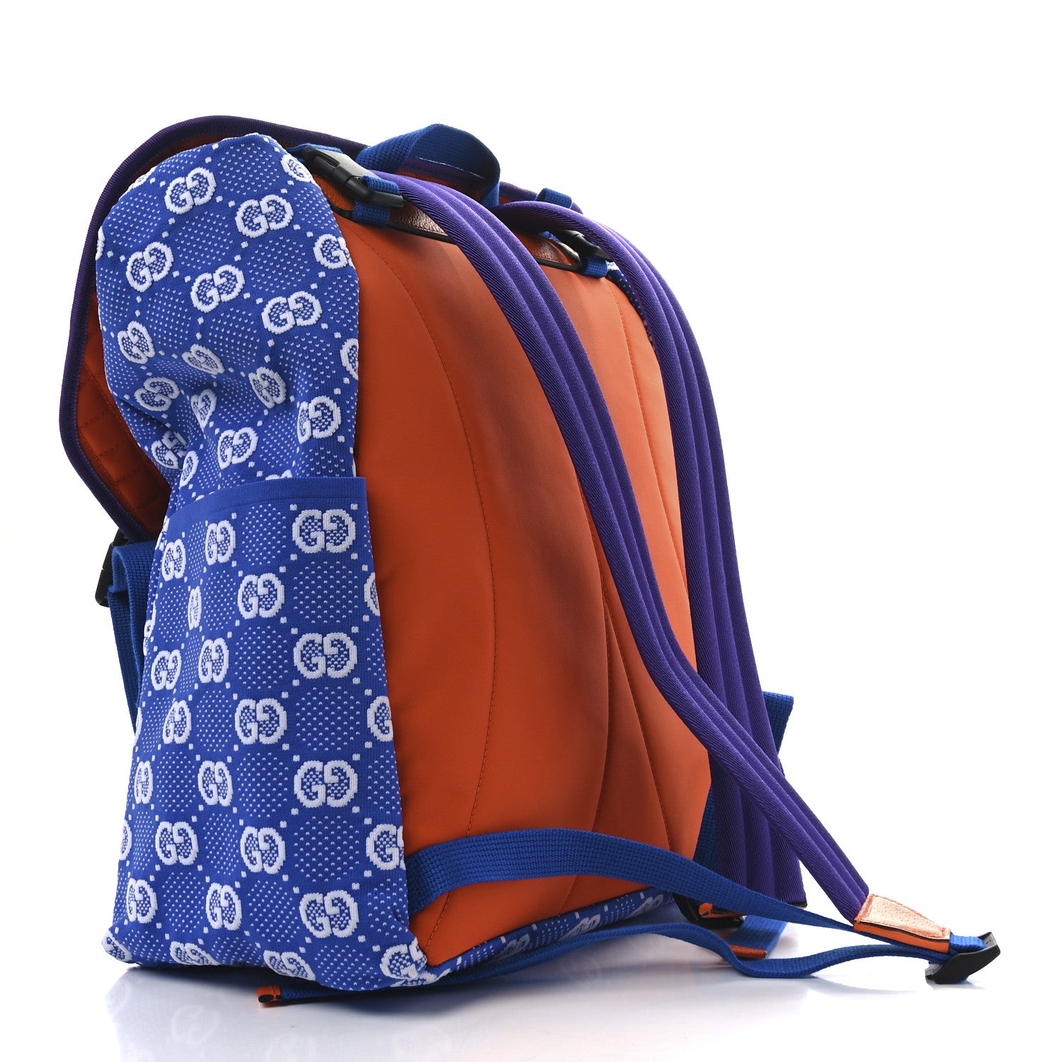 Gucci Jersey GG Monogram All Over Pan Sport Double Buckle Backpack  Blue Multicolor 3 of 10