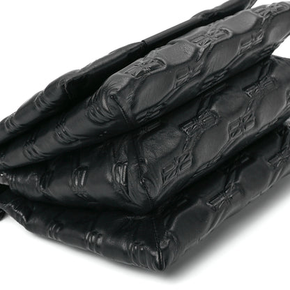 Balenciaga Nappa BB Monogram Embossed Medium Triplet Bag Black 11 of 12