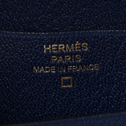 Hermes Shiny Alligator Bearn Compact Wallet Bleu Electrique 7 of 13