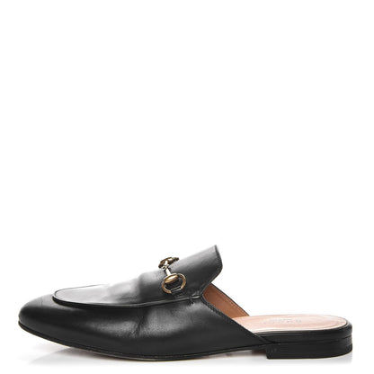 Gucci Calfskin Womens Princetown Slippers 38.5 Black 1 of 16