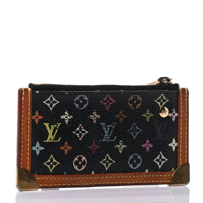 Louis Vuitton Monogram Multicolor Key Pouch Black 2 of 4