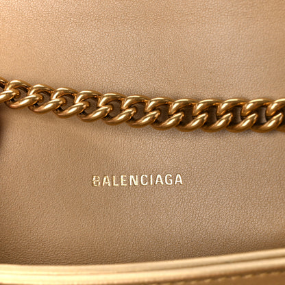Balenciaga Metallic Supple Calfskin Crocodile XS Crush Chain Bag Gold 6 of 11