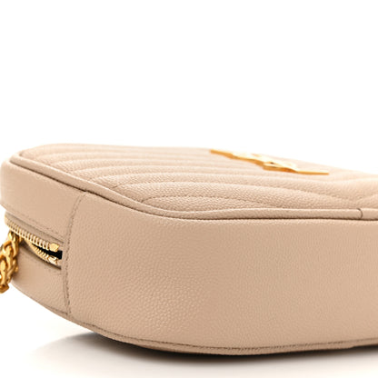 Saint Laurent Grain De Poudre Matelasse Monogram Mini Lou Camera Bag Dark Beige 9 of 10