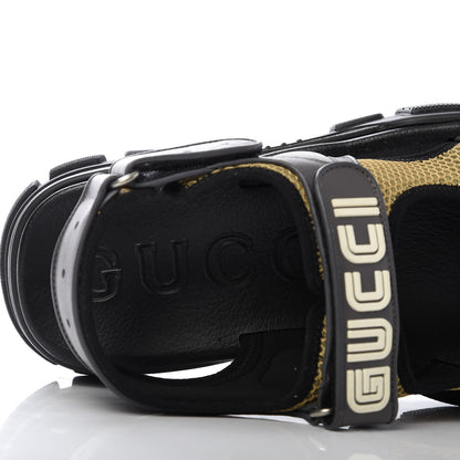 Gucci X SEGA Nappa Mesh Mens Aguru Sandals 9.5 Loess Black 8 of 9