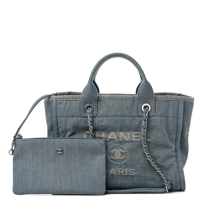Chanel Denim Small Deauville Tote Light Blue 1 of 12