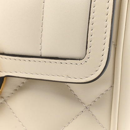 Gucci Calfskin Quilted Small Deco Shoulder Bag Mystic White 11 of 14