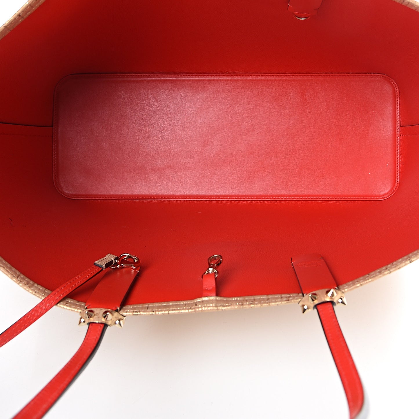 Calfskin Liege Pepite Cork Spikes East West Cabata Tote Snow