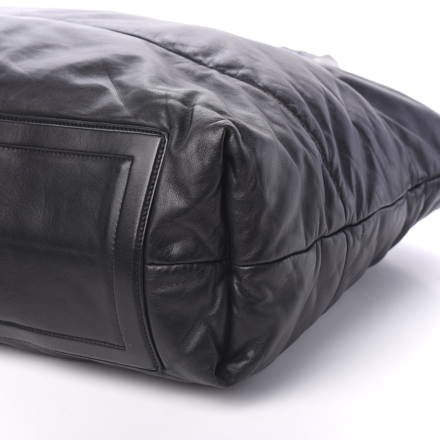 Lambskin Quilted Medium Coco Cocoon Reversible Tote Black