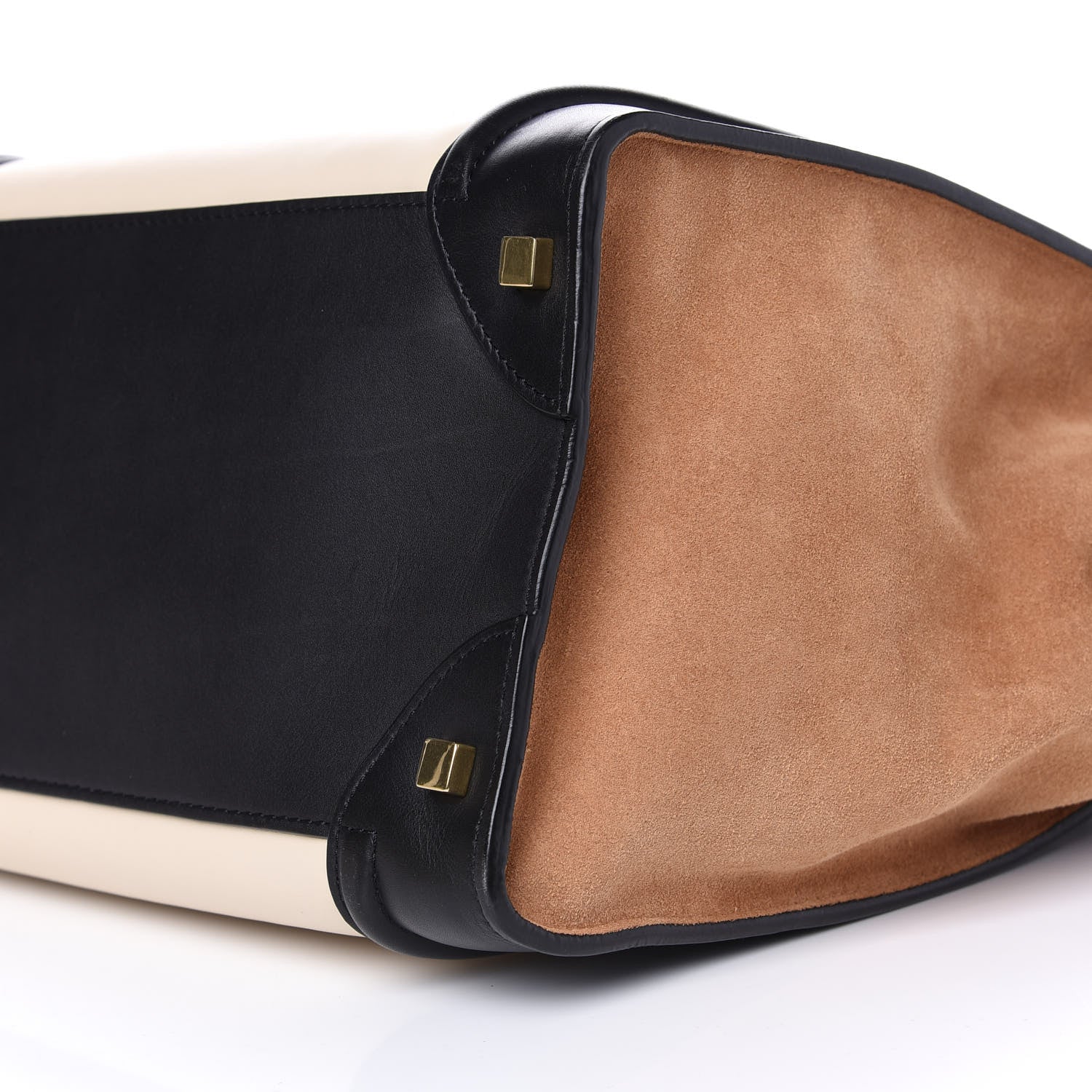 Celine Satin Calfskin Suede Mini Tri-Color Luggage Seashell 8 of 9