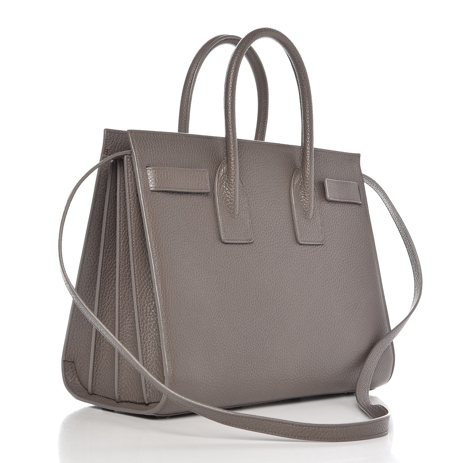 Saint Laurent Grained Calfskin Small Sac De Jour Fog 4 of 9