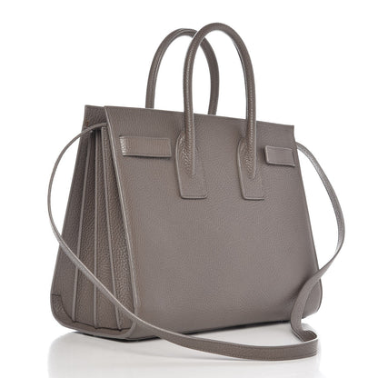 Saint Laurent Grained Calfskin Small Sac De Jour Fog 4 of 9