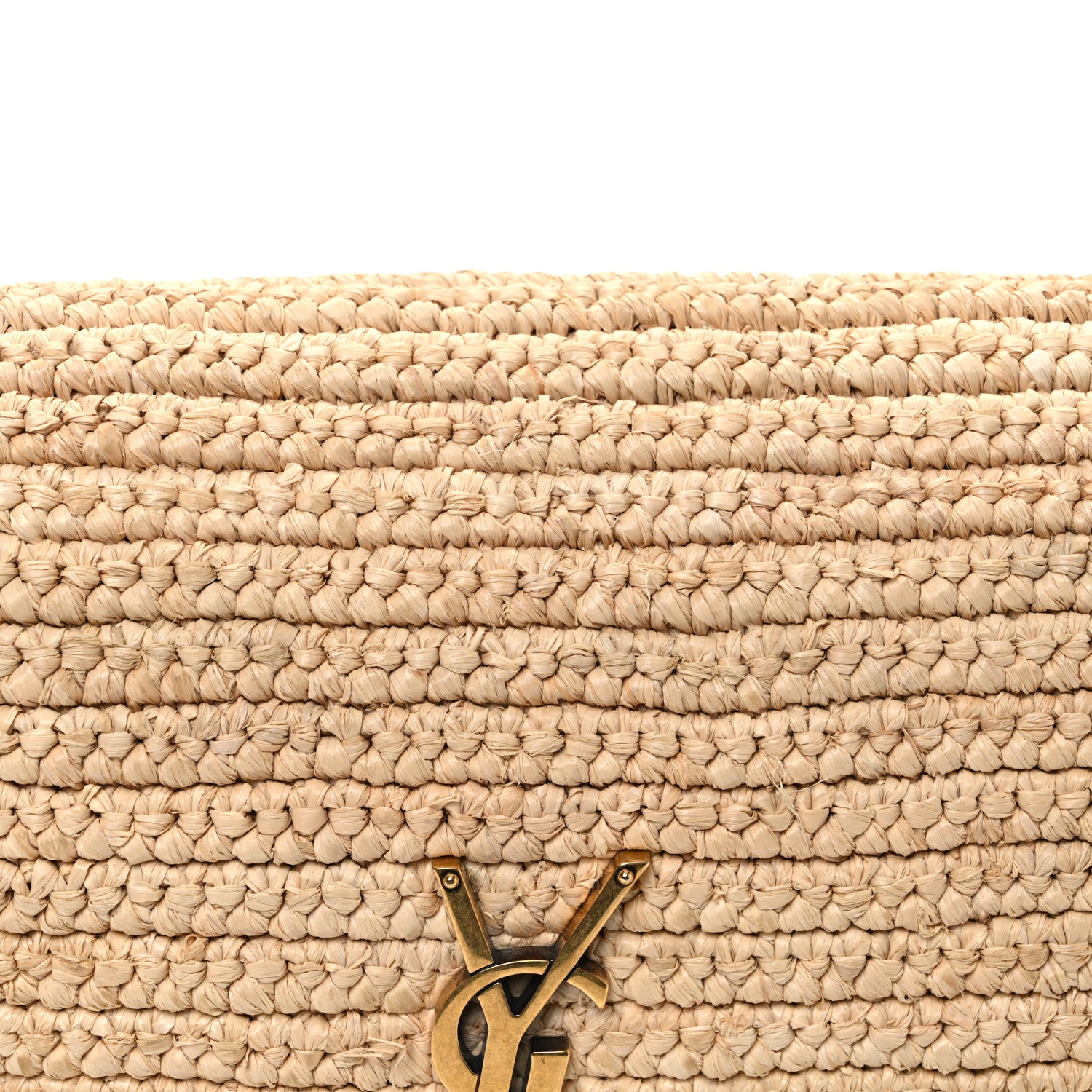 Saint Laurent Raffia Calfskin Medium Monogram Solferino Satchel 8 of 12