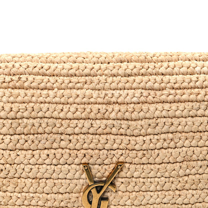 Saint Laurent Raffia Calfskin Medium Monogram Solferino Satchel 8 of 12