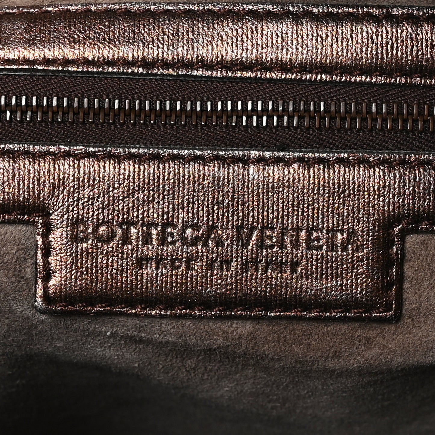 Metallic Nappa Intrecciato Medium Veneta Hobo Copper