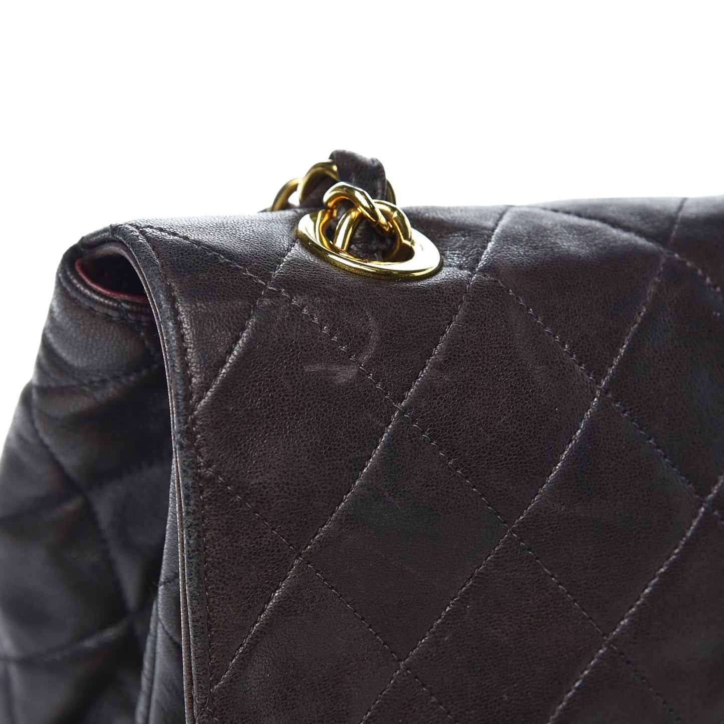 Lambskin Quilted XL Jumbo Single Flap Black