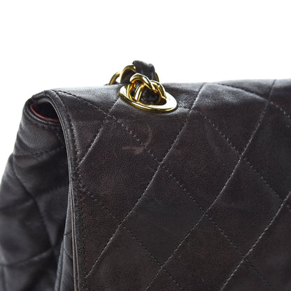 Chanel Lambskin Quilted XL Jumbo Single Flap Black 15 of 17